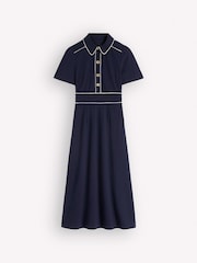 Boden Blue Etta Piping Trim Ponte Dress - Image 4 of 4
