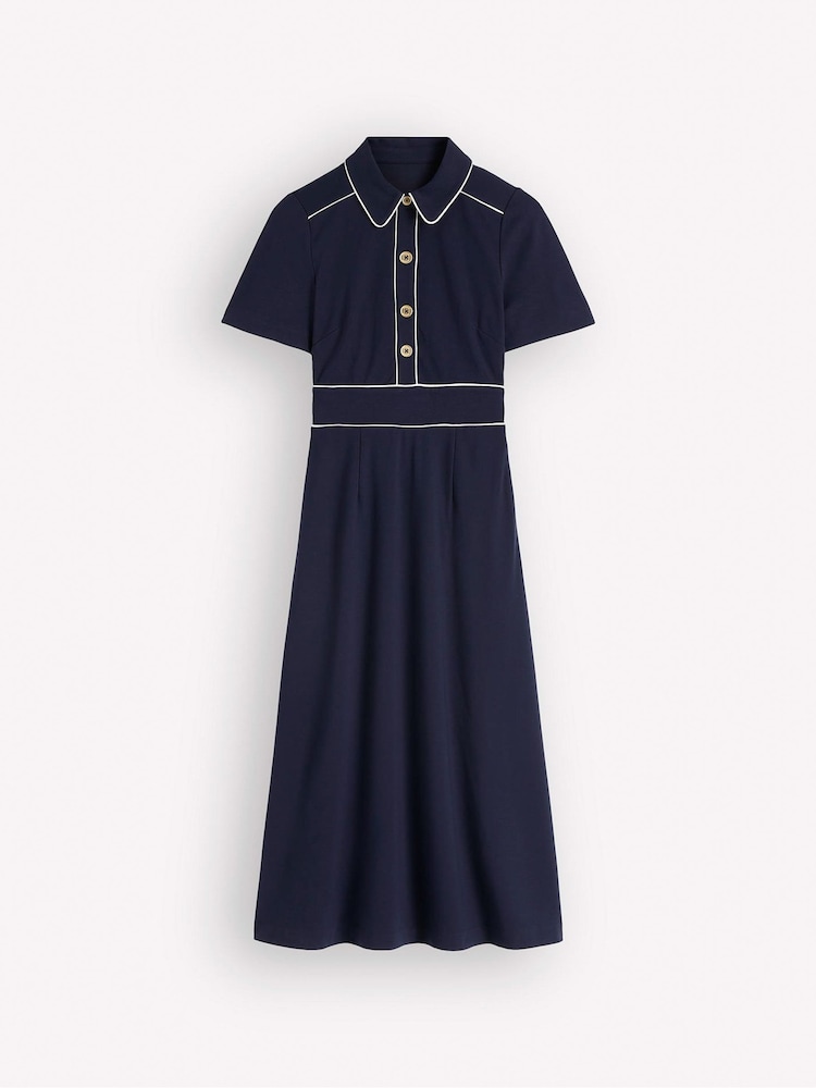 Boden Blue Etta Piping Trim Ponte Dress - Image 4 of 4