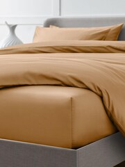 Camel Tan N. Premium 400 Thread Count 100% Egyptian Deep Fitted Cotton Sateen Sheet - Image 1 of 1