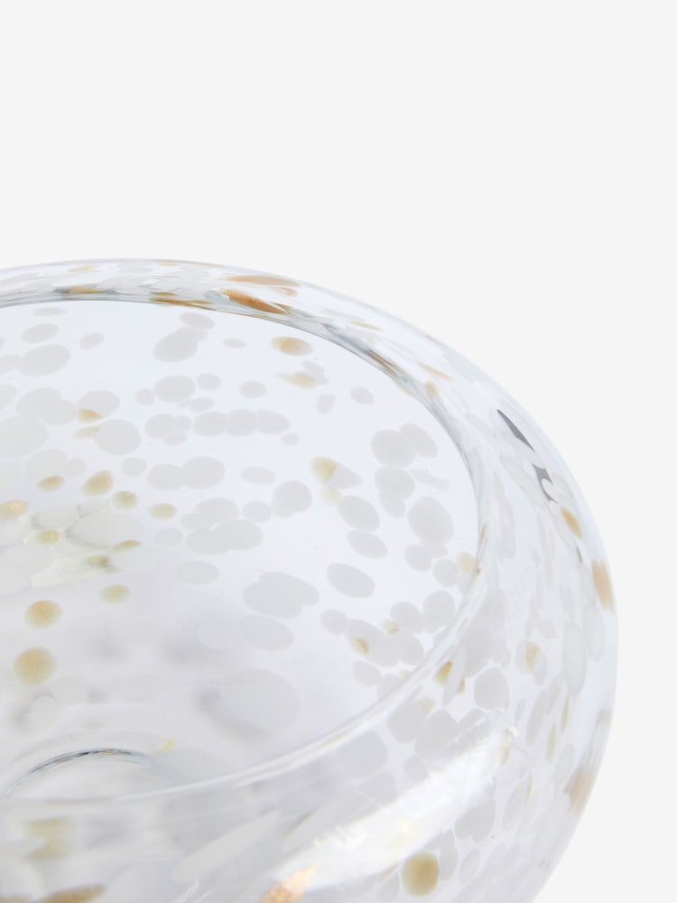 White/Gold Confetti Glass Bowl - Image 3 of 3