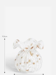 White/Gold Mini Confetti Glass Flower Vase - Image 4 of 4