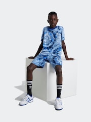 adidas Originals Blue 100% Cotton Tie Dye T-Shirt - Image 1 of 5