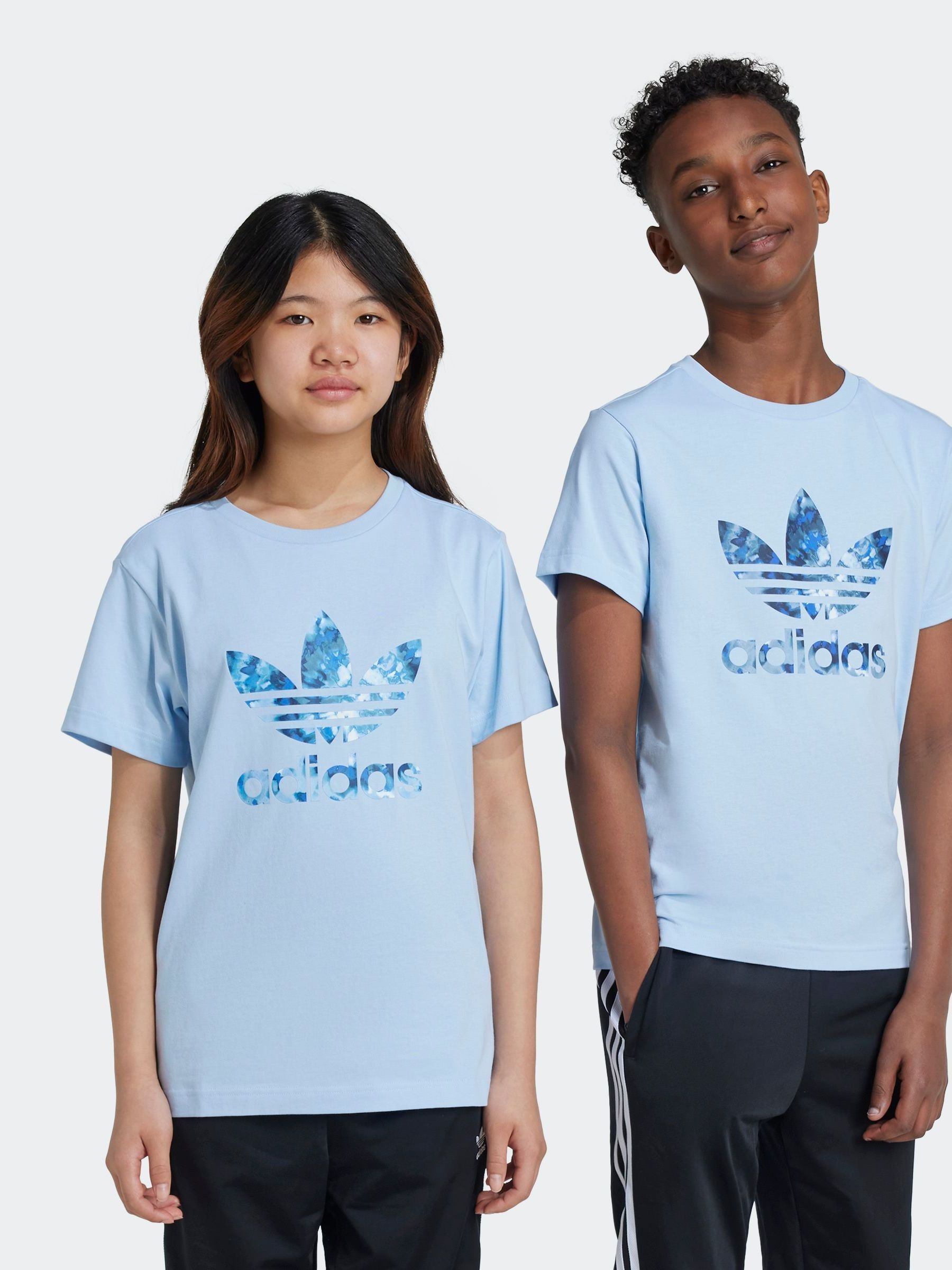 Adidas trefoil t shirt blue store