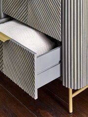 Dark Grey Valencia Marble and Mango Wood 5 Drawer Chest of Drawers - Image 11 of 11