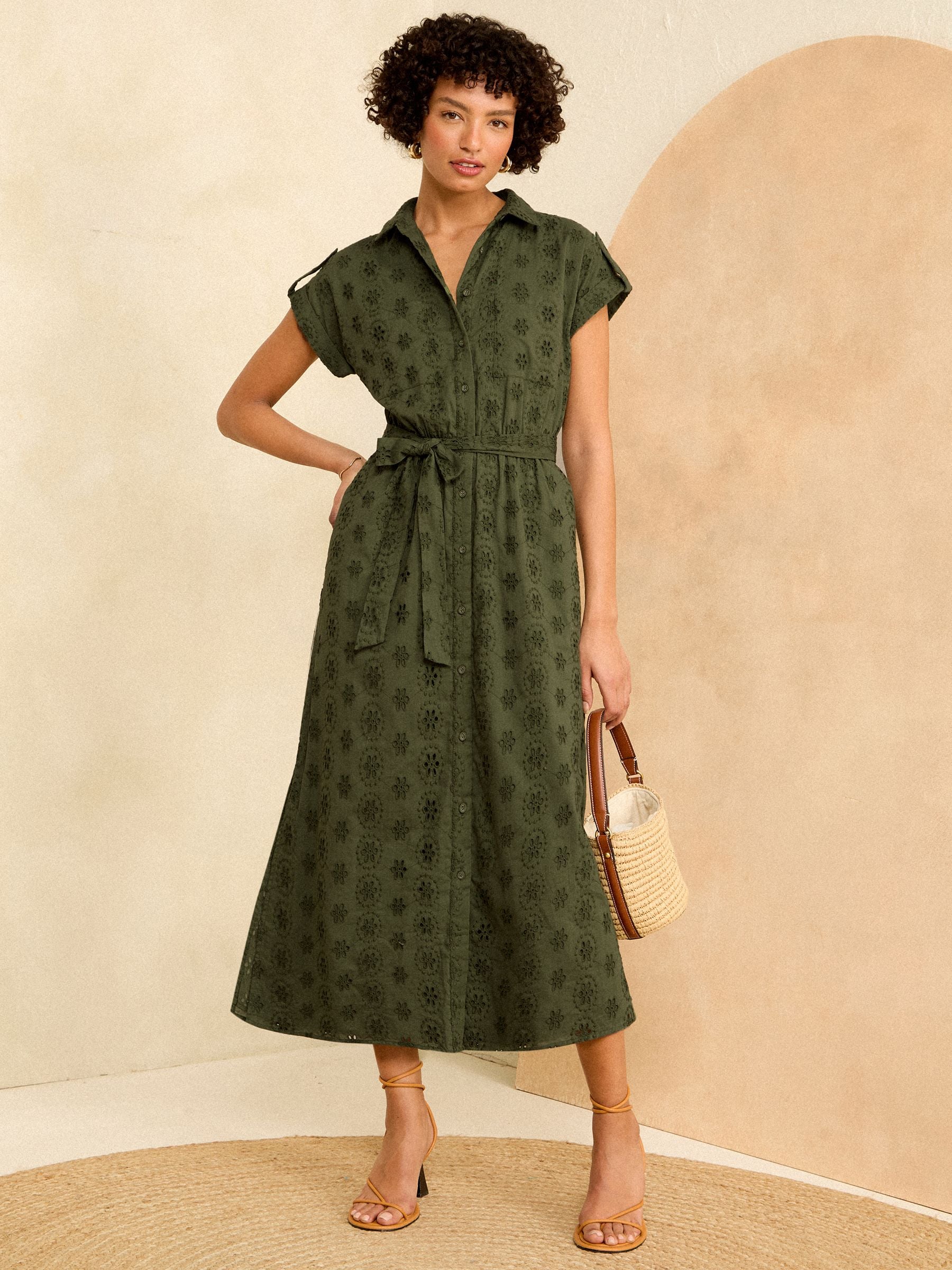Next green shirt dress discount