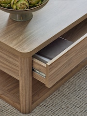 Natural Arlo Wood Effect Storage Coffee Table - Image 2 of 9