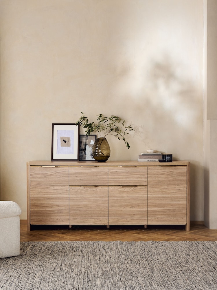 Natural Arlo Extra Large Wood Effect Sideboard - Image 2 of 10