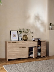 Natural Arlo Extra Large Wood Effect Sideboard - Image 3 of 10