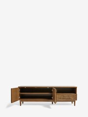 Dark Clayton Oak Marquetry Wide TV Unit - Image 9 of 10