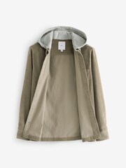 Grey Cord Single Pocket Shacket with Hood - Image 6 of 8