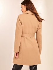 Lipsy Camel Military Button Through Belted Coat - Image 5 of 7