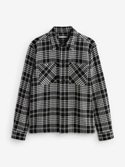 Black/White Textured Check Shacket - Image 5 of 7