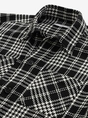 Black/White Textured Check Shacket - Image 6 of 7