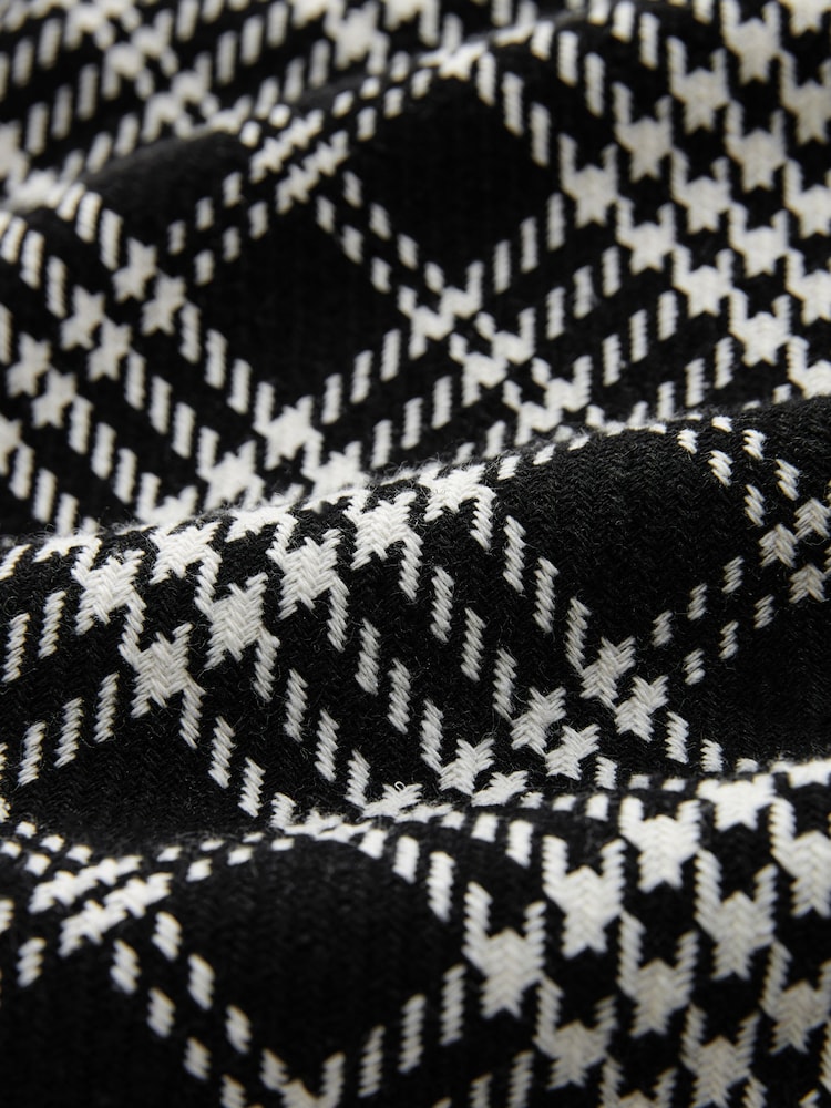 Black/White Textured Check Shacket - Image 7 of 7