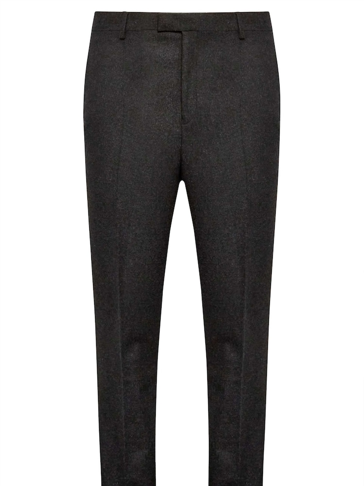 BadRhino Big & Tall Grey Tweed Wool Mix Regular Fit Suit Trousers - Image 2 of 3