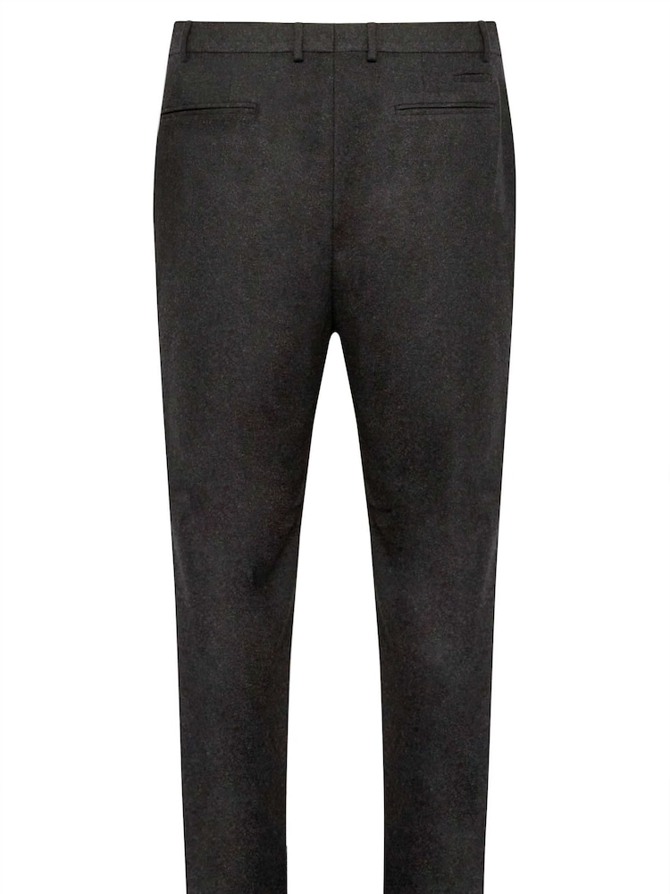 BadRhino Big & Tall Grey Tweed Wool Mix Regular Fit Suit Trousers - Image 3 of 3