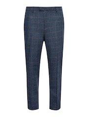 BadRhino Big & Tall Blue Tweed Wool Mix Regular Fit Suit Trousers - Image 2 of 3