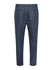 BadRhino Big & Tall Blue Tweed Wool Mix Regular Fit Suit Trousers - Image 3 of 3