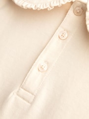 JoJo Maman Bébé Rose Pink Spot 2-Pack Long Sleeve Frill Collar Tops - Image 6 of 7