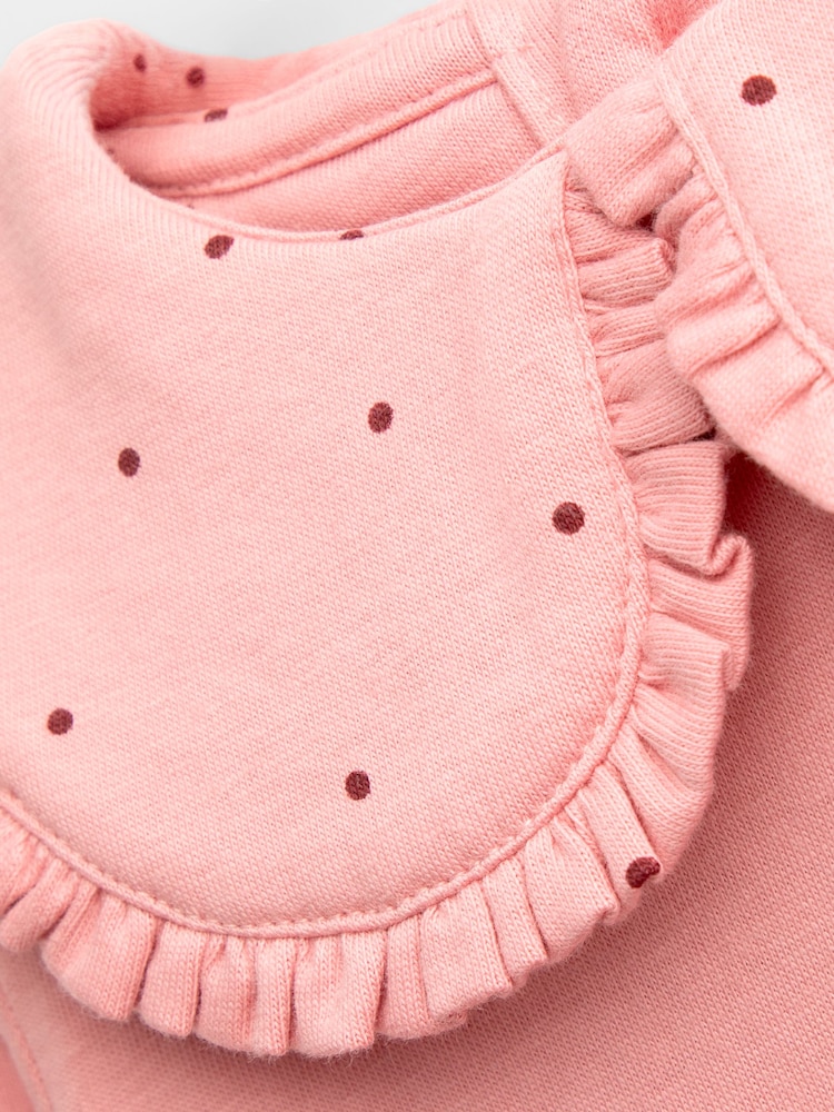 JoJo Maman Bébé Rose Pink Spot 2-Pack Long Sleeve Frill Collar Tops - Image 7 of 7 JoJo Maman Bébé Rose Pink Spot 2-Pack Long Sleeve Frill Collar Tops - Image 7 of 7