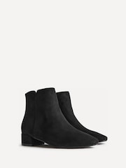 Noir - Linzi Tailored Wide Fit Block Heeled Ankle Boots - Image 3 de 5