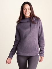 Ljubičasto - Tog 24 Acer Oversized Supersoft Knitlook Fleece Hoodie - Slika 1 od 6