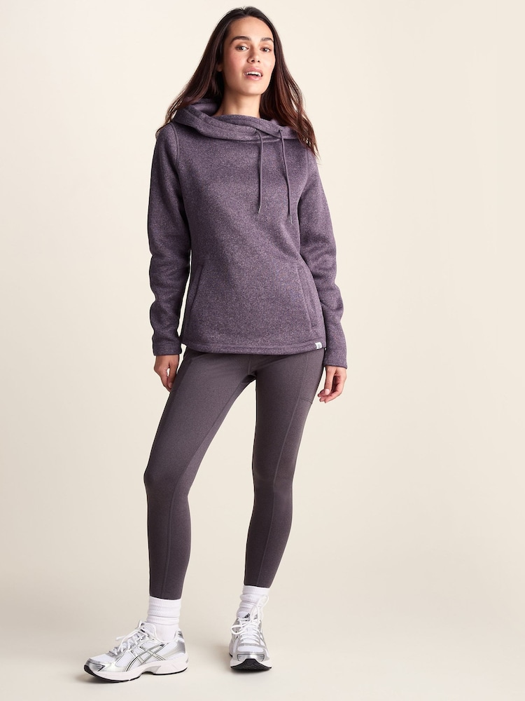 Ljubičasto - Tog 24 Acer Oversized Supersoft Knitlook Fleece Hoodie - Slika 2 od 6 Ljubičasto - Tog 24 Acer Oversized Supersoft Knitlook Fleece Hoodie - Slika 2 od 6