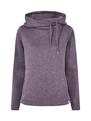 Ljubičasto - Tog 24 Acer Oversized Supersoft Knitlook Fleece Hoodie - Slika 6 od 6