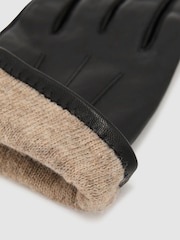 Reiss Black Monty Nappa Leather Gloves - Image 3 of 3