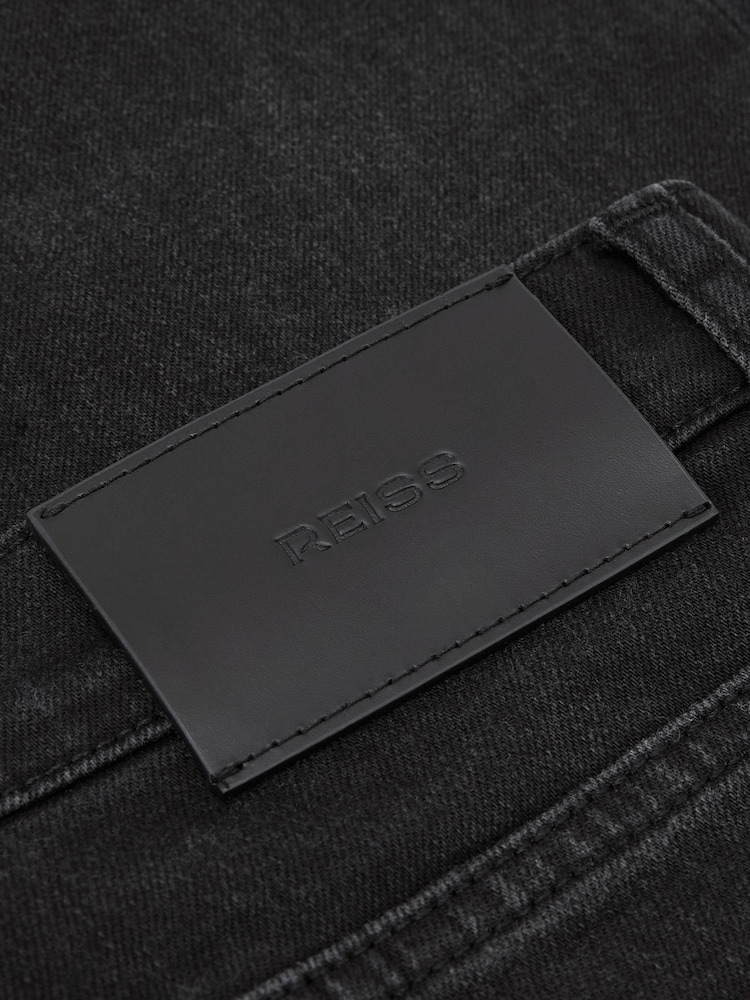 Reiss Black Wall Slim-Fit Jeans - Image 8 of 8 Reiss Black Wall Slim-Fit Jeans - Image 8 of 8