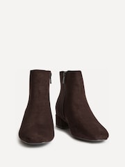 Brun - Linzi Tailored Wide Fit Block Heeled Ankle Boots - Image 3 de 4