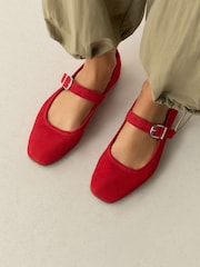 Red N. Premium Leather Mary Jane Shoes - Image 1 of 5