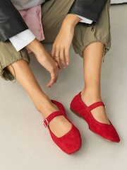 Red N. Premium Leather Mary Jane Shoes - Image 4 of 5