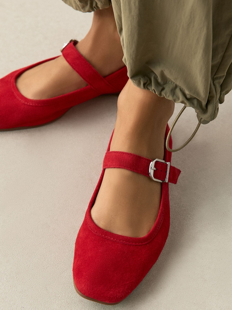 Red N. Premium Leather Mary Jane Shoes - Image 5 of 5