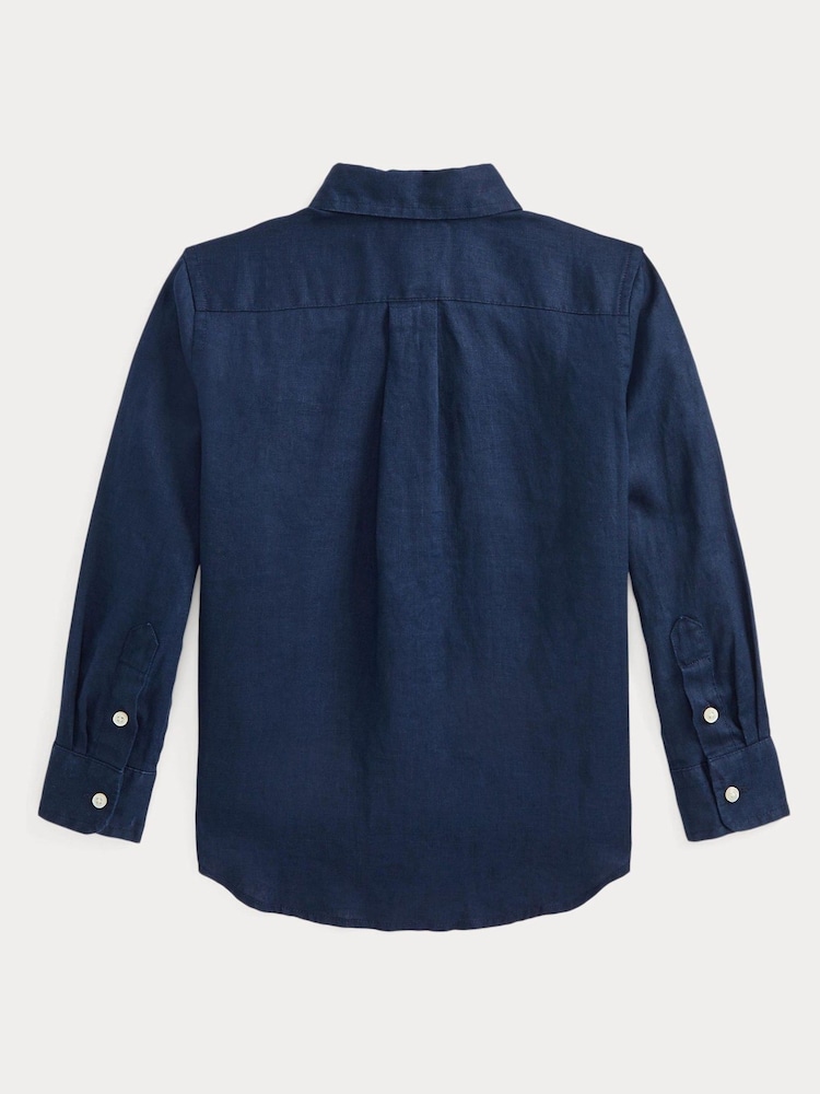 Polo Ralph Lauren Boys 100% Linen Long Sleeve Shirt - Image 2 of 2