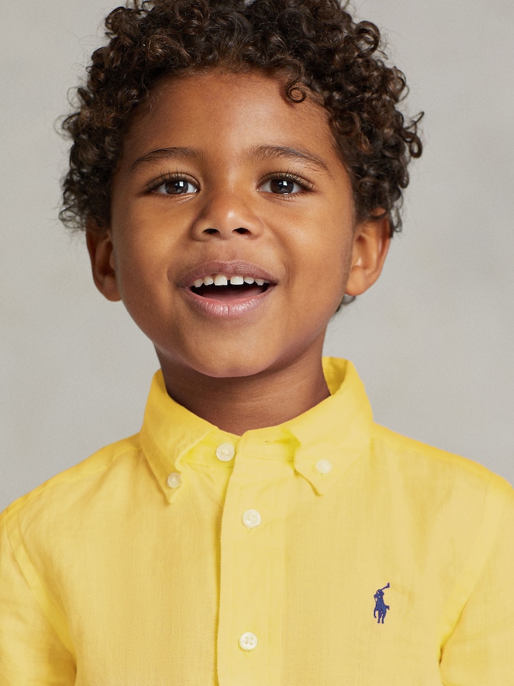 Polo Ralph Lauren Boys Linen Long Sleeve Shirt - Image 3 of 3