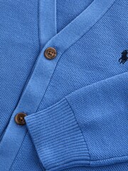 Polo Ralph Lauren Boys Blue Knit Cotton V-Neck Cardigan - Image 4 of 4