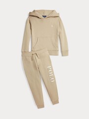 Polo Ralph Lauren Boys Beige Logo Spa Terry Full Tracksuit - Image 3 of 3