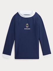 Polo Ralph Lauren Boys Navy Polo Bear Performance Stretch Rash Guard Vest - Image 1 of 4