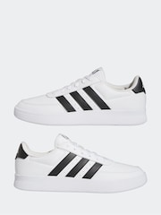 adidas White Black Breaknet Trainers - Image 5 of 9
