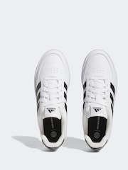 adidas White Black Breaknet Trainers - Image 6 of 9
