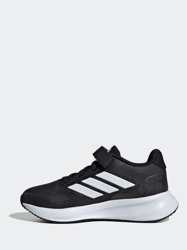 Noir/Blanc - adidas Kids Runfalcon 5 Trainers - Image 2 de 9