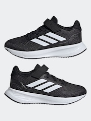 Noir/Blanc - adidas Kids Runfalcon 5 Trainers - Image 5 de 9