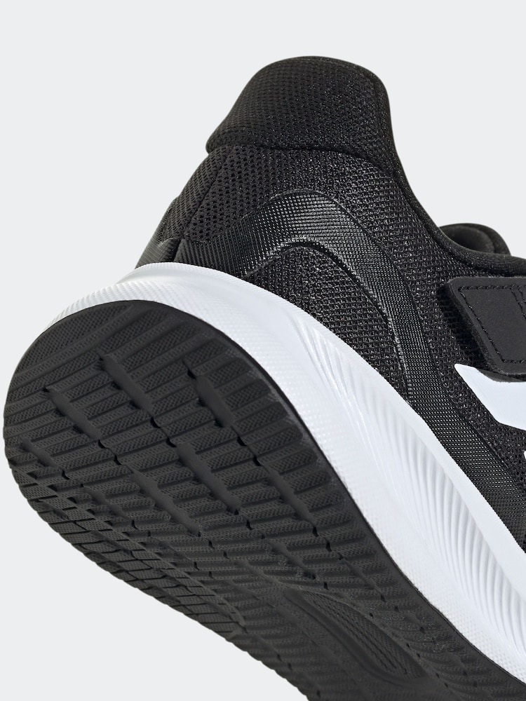 adidas Black/White Kids Runfalcon 5 Trainers - Image 8 of 9