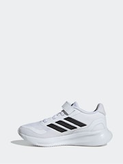 adidas White/Black Kids Runfalcon 5 Trainers - Image 2 of 9