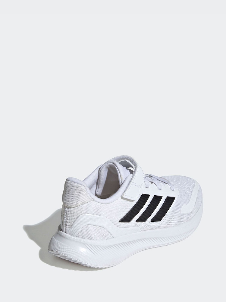 Buy adidas White/Black Runfalcon 5 Elastic Lace Running Kids Trainers from  Next USA