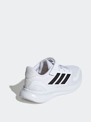 adidas White/Black Kids Runfalcon 5 Trainers - Image 5 of 9