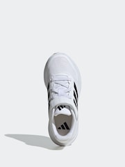 adidas White/Black Kids Runfalcon 5 Trainers - Image 6 of 9