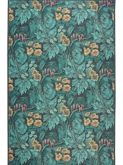 Laurence Llewelyn-Bowen Teal Hedgerovia Washable Flat Weave Rug - Image 3 of 6
