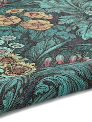 Laurence Llewelyn-Bowen Teal Hedgerovia Washable Flat Weave Rug - Image 6 of 6